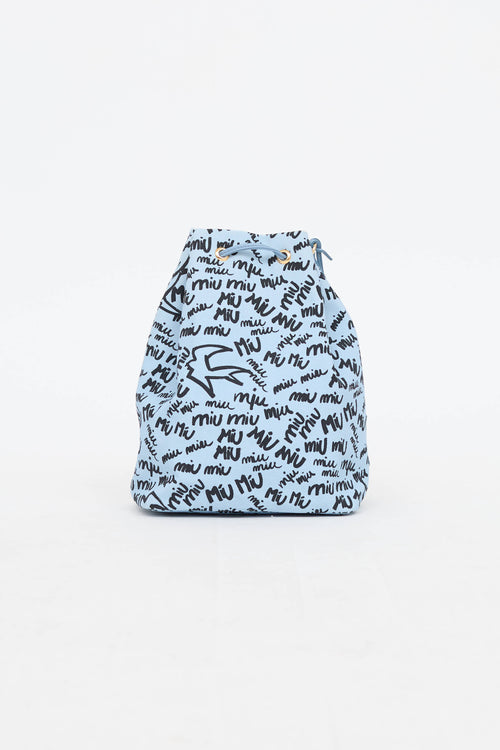 Miu Miu Graffiti Drawstring Pouch