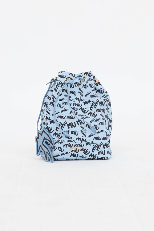 Miu Miu Graffiti Drawstring Pouch