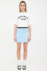 Miu Miu Windowpane Mini Skirt