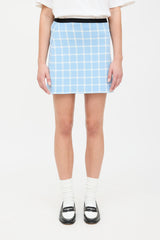 Miu Miu Windowpane Mini Skirt