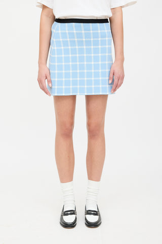Miu Miu Windowpane Mini Skirt