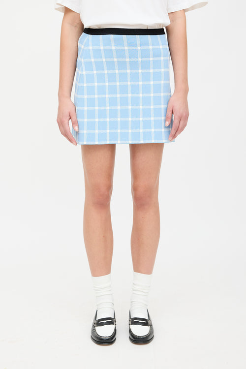 Miu Miu Windowpane Mini Skirt