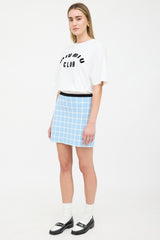 Miu Miu Windowpane Mini Skirt