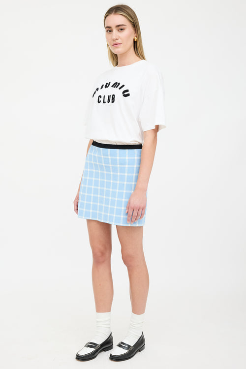Miu Miu Windowpane Mini Skirt