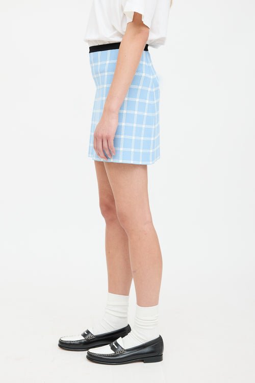 Miu Miu Windowpane Mini Skirt