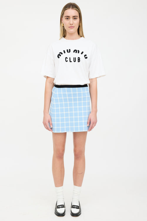 Miu Miu Windowpane Mini Skirt