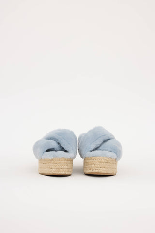 Miu Miu Fuzzy Espadrille Sandal