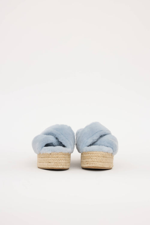 Miu Miu Fuzzy Espadrille Sandal