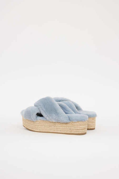Miu Miu Fuzzy Espadrille Sandal