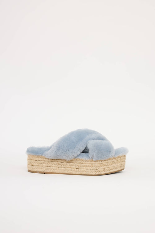 Miu Miu Fuzzy Espadrille Sandal