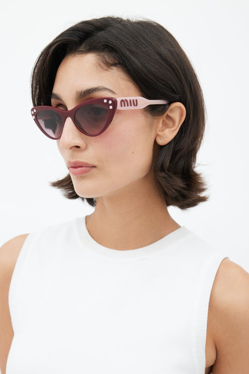 Miu Miu Burgundy & Pink SMU05T Sunglasses
