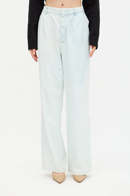 Miu Miu Chambray Wide Leg Pant