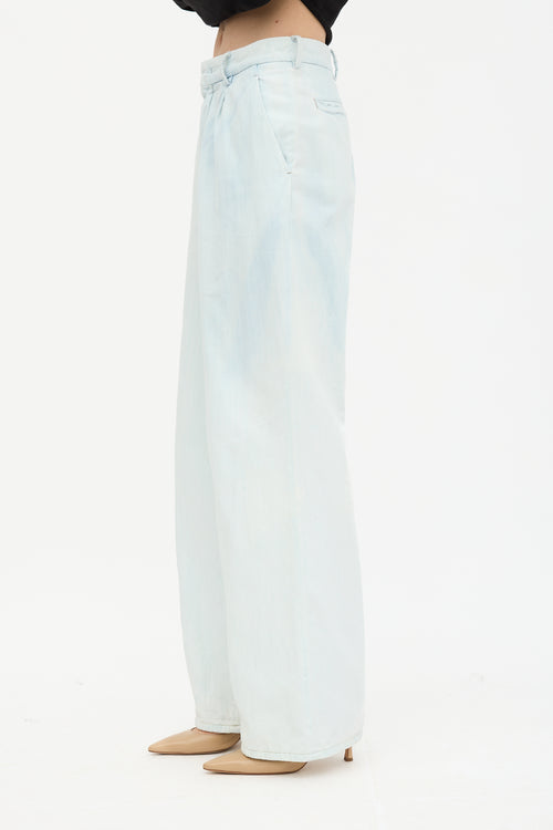 Miu Miu Chambray Wide Leg Pant