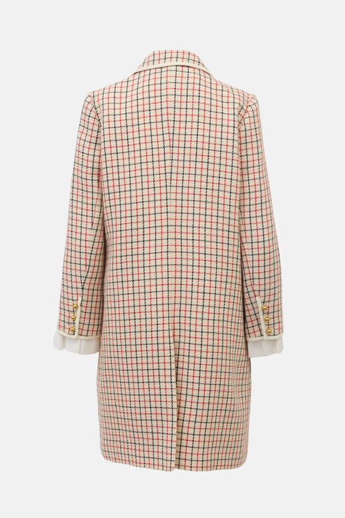 Miu Miu Checked Bow Coat
