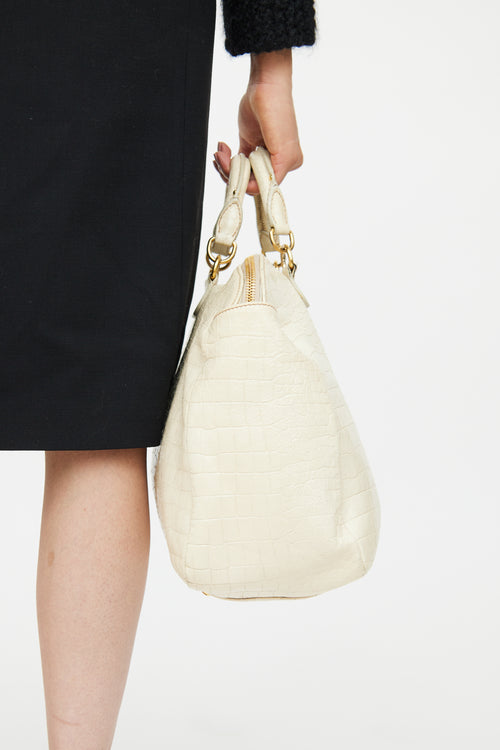 Miu Miu Cream Embossed Sheen Bag