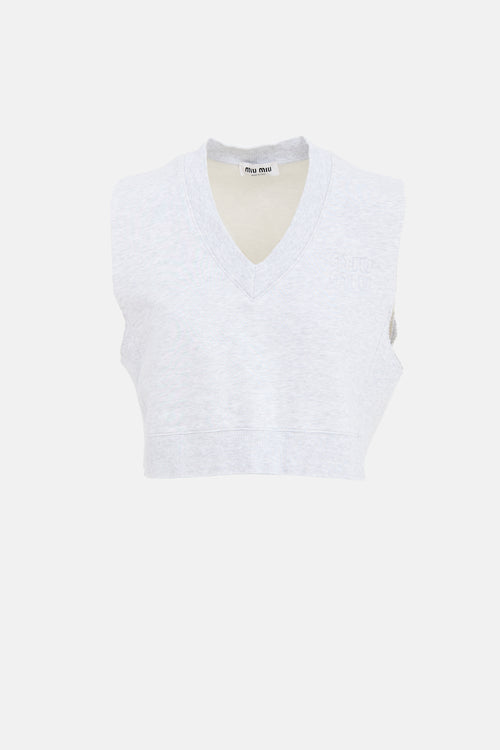 Miu Miu Cropped Logo Vest