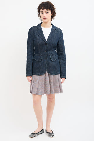 Miu Miu Dark Wash Denim Blazer