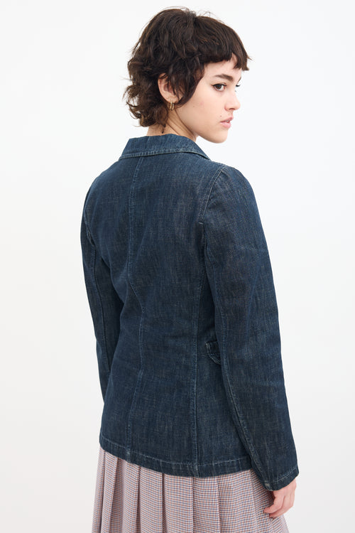 Miu Miu Dark Wash Denim Blazer