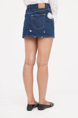 Miu Miu 2021 Denim Lace Mini Skirt