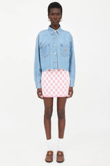 Miu Miu Denim Blouson Cropped Shirt