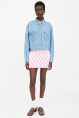 Miu Miu Denim Blouson Cropped Shirt