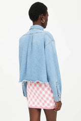 Miu Miu Denim Blouson Cropped Shirt
