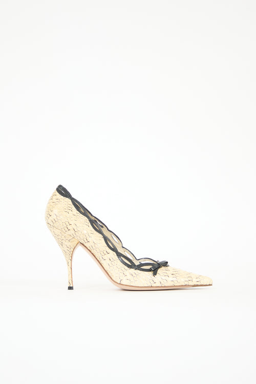 Miu Miu Exotic Leather Pump