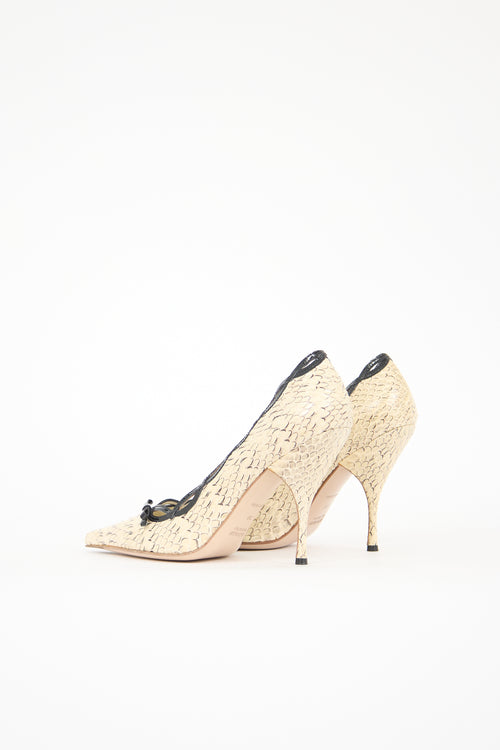 Miu Miu Exotic Leather Pump