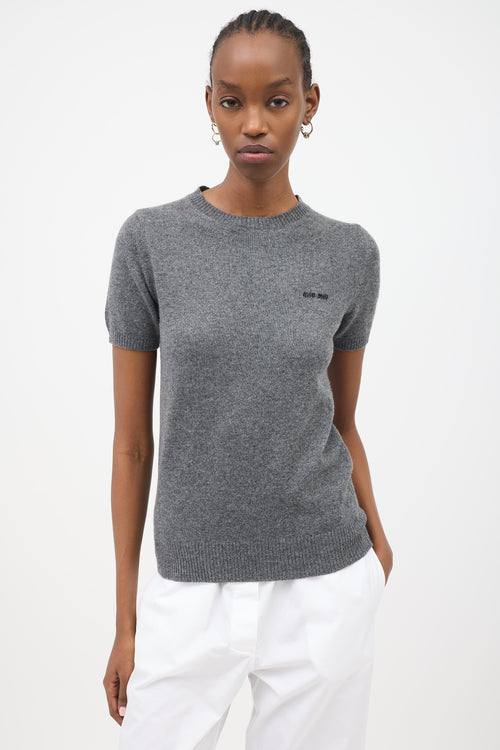 Miu Miu FW 2023 Cashmere Short Sleeve Sweater