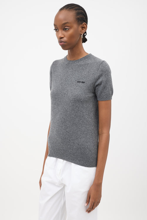 Miu Miu FW 2023 Cashmere Short Sleeve Sweater