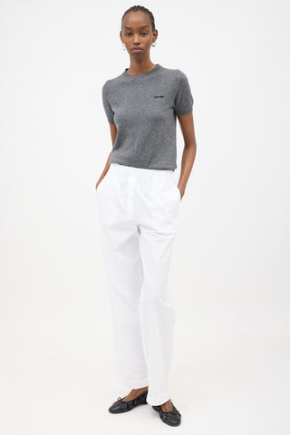 Miu Miu FW 2023 Cashmere Short Sleeve Sweater