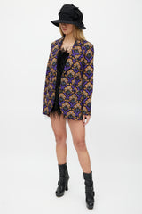 Miu Miu Fall 2012 Brown & Purple Floral Blazer