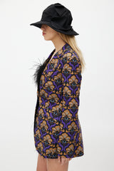 Miu Miu Fall 2012 Brown & Purple Floral Blazer