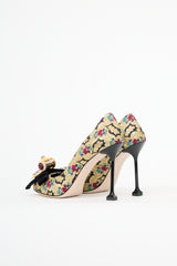 Miu Miu Fall 2016 Floral Brocade Pump