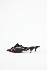 Miu Miu Floral Embroidered Mule