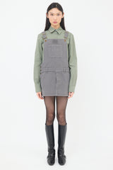 Miu Miu Gabardine Overall Mini Dress