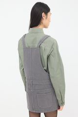 Miu Miu Gabardine Overall Mini Dress