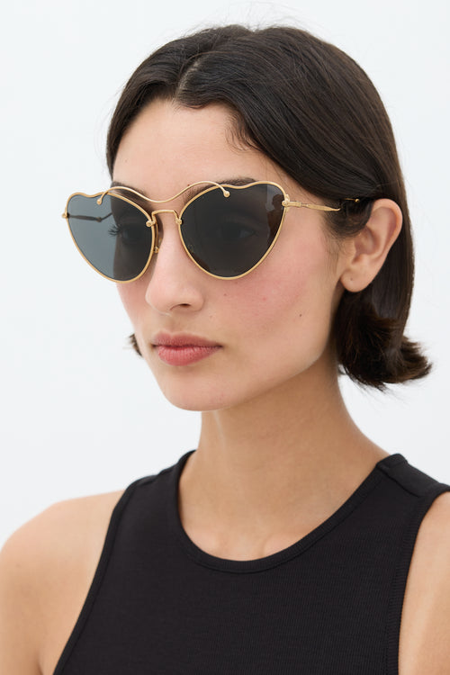 Miu Miu Gold SMU55R Abstract Sunglasses