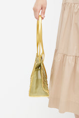 Miu Miu Green & Gold Mesh Floral Shoulder Bag