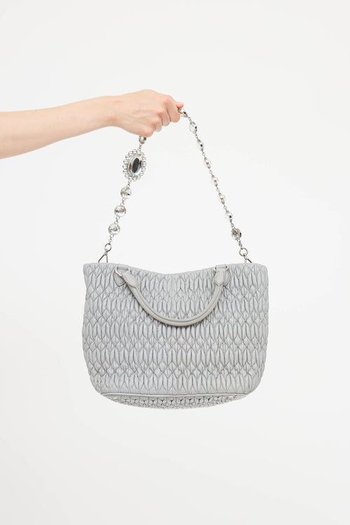 Nappa Mattelasse Crystal Tote Bag