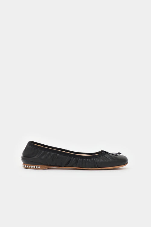 Miu Miu Leather Ballet Flat