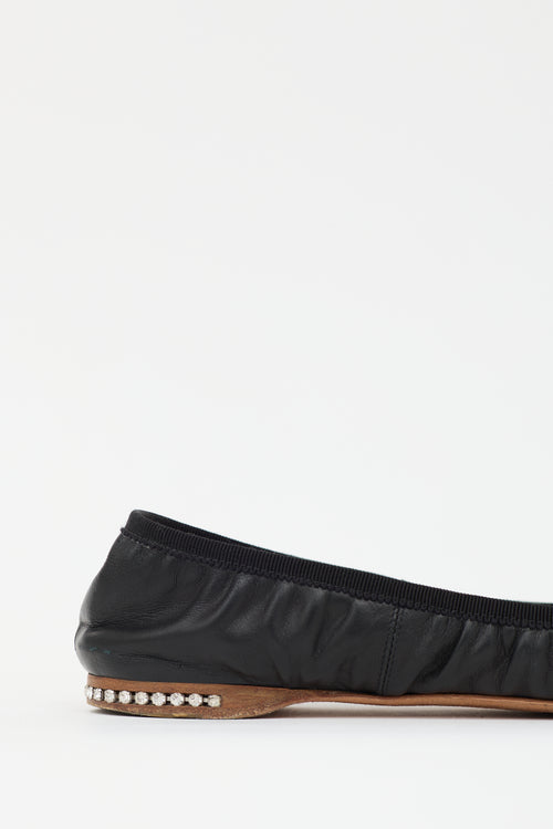 Miu Miu Leather Ballet Flat