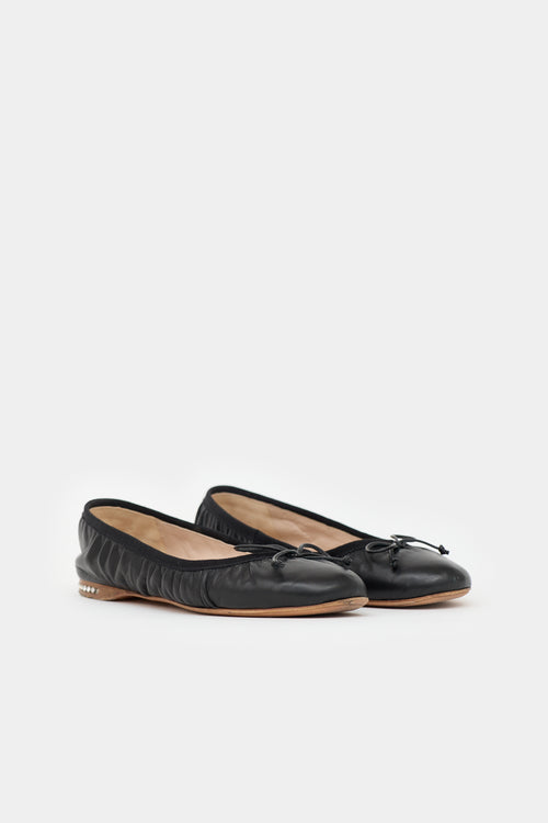Miu Miu Leather Ballet Flat