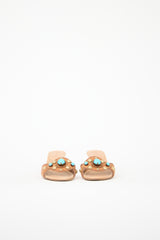 Miu Miu Leather Embellished Mule