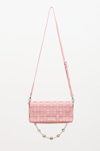 Miu Miu Leather Intreccio Clutch