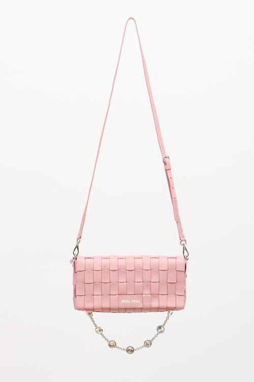 Miu Miu Leather Intreccio Clutch