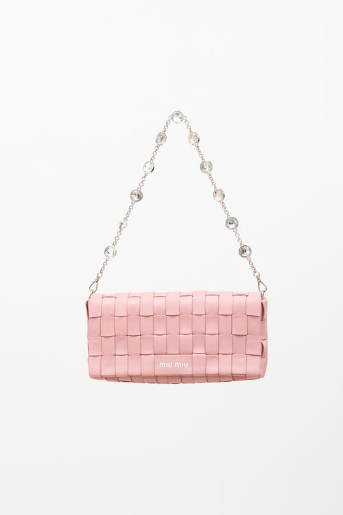 Miu Miu Leather Intreccio Clutch