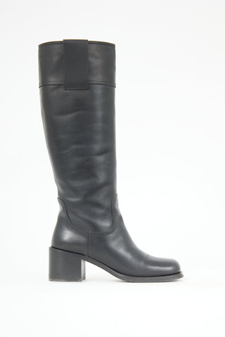 Miu Miu Leather Knee High Boot