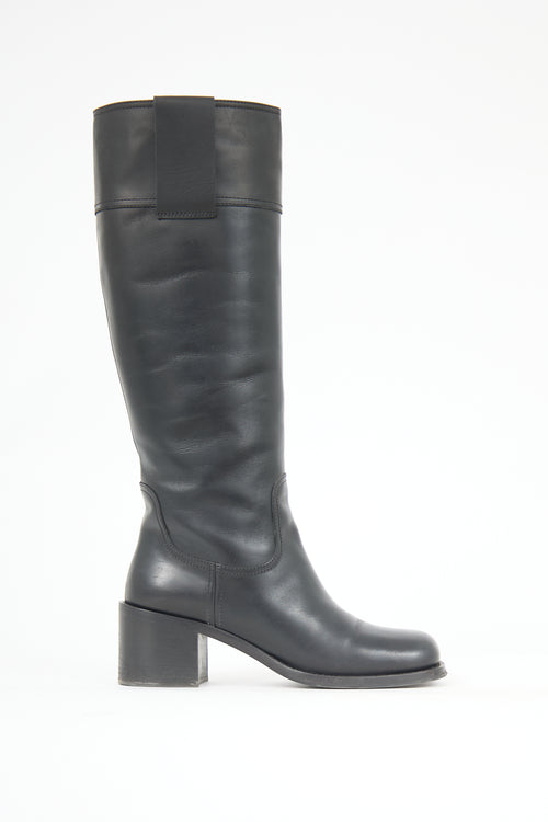 Miu Miu Leather Knee High Boot