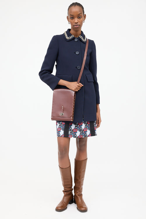 Miu Miu Leather Officer Crossbody Bag